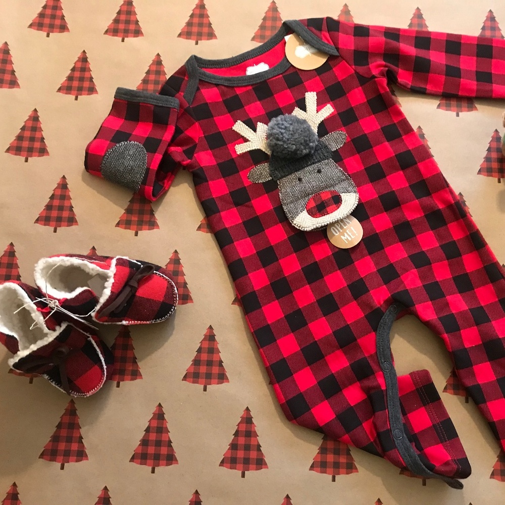 Buffalo Check Reindeer One Piece